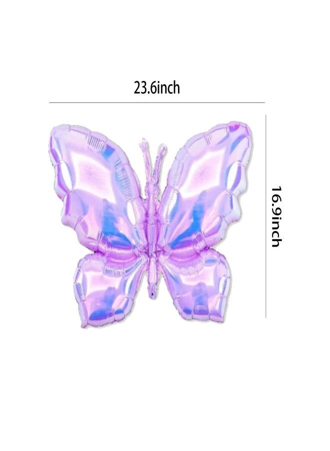 PLAP Birthday Butterfly Party Balloons Party Decorate with Balloon Decorations (Purple 6) - Image 2